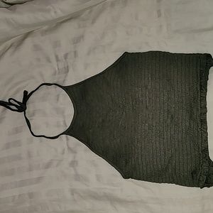 Cropped halter top